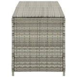 Garden Storage Box Poly Rattan 200x50x60 cm Grey - 45-Degree Angle