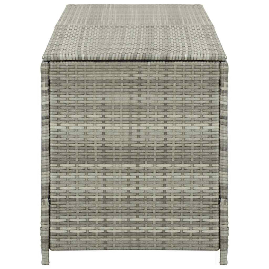 Garden Storage Box Poly Rattan 200x50x60 cm Grey