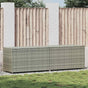 Garden Storage Box Poly Rattan 200x50x60 cm Grey