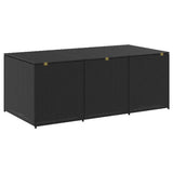 Garden Storage Box Poly Rattan 180x90x70 cm Black