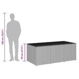 Garden Storage Box Poly Rattan 180x90x70 cm Black