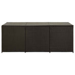 Garden Storage Box Poly Rattan 180x90x70 cm Brown