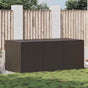 Garden Storage Box Poly Rattan 180x90x70 cm Brown
