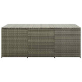 Garden Storage Box Poly Rattan 180x90x70 cm Grey