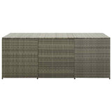 Garden Storage Box Poly Rattan 180x90x70 cm Grey - Top-Down View