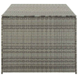 Garden Storage Box Poly Rattan 180x90x70 cm Grey - 45-Degree Angle