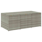 Garden Storage Box Poly Rattan 180x90x70 cm Grey