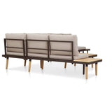 7-Seater Garden Lounge Set with Cushions Solid Acacia Wood Brown - 45-Degree Angle