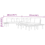 7-Seater Garden Lounge Set with Cushions Solid Acacia Wood Brown