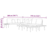 7-Seater Garden Lounge Set with Cushions Solid Acacia Wood Brown