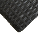 Garden Bench 80 cm Poly Rattan Black - Top-Down View