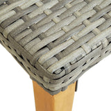 Garden Bench 80 cm Poly Rattan Grey - Top-Down View