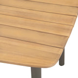 9 Piece Outdoor Dining Set Solid Acacia Wood and Steel - Side View