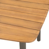 Garden Table 200x100x72cm Solid Acacia Wood and Steel - Side View