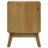 Bedside Cabinet Brown 37x30x51 cm Wood - 45-Degree Angle