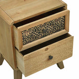 Bedside Cabinet Brown 37x30x51 cm Wood - Low Angle