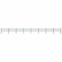 Fence Panel with Posts Iron 1385x80 cm Green