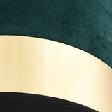 Stool Dark Green and Gold Velvet 28 x 36 cm