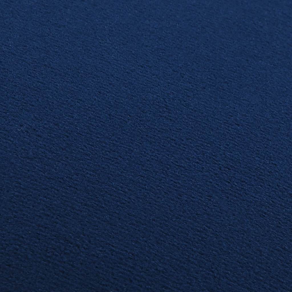 Stool Blue and Gold Velvet 28 x 36 cm