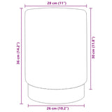 Stool Blue and Gold Velvet 28 x 36 cm - Top-Down View