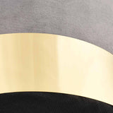 Stool Light Grey and Gold Velvet 28 x 36 cm
