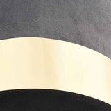 Stool Dark Grey and Gold Velvet 28 x 36 cm - Side View