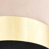 Stool Apricot and Gold Velvet 28 x 36 cm - Side View