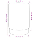 Stool Purple and Gold Velvet 28 x 36 cm - Top-Down View