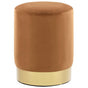 Stool Brown and Gold Velvet 28 x 36 cm