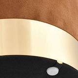 Stool Brown and Gold Velvet 28 x 36 cm