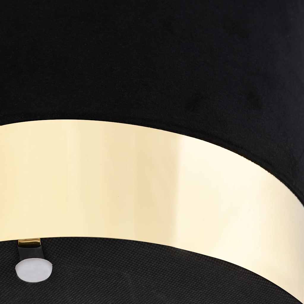 Stool Black and Gold Velvet 28 x 36 cm