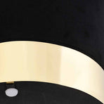 Stool Black and Gold Velvet 28 x 36 cm