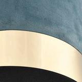 Stool Light Blue and Gold Velvet 28 x 36 cm - Side View