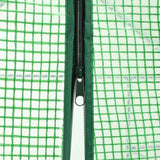 Walk-in Greenhouse with 12 Shelves Steel 143x214x196 cm - Rear View