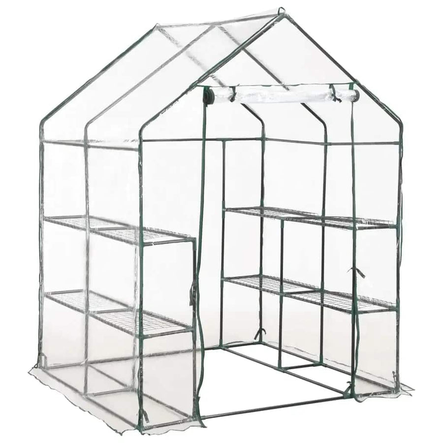Greenhouse with 8 Shelves 143x143x195 cm