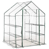 Greenhouse with 8 Shelves 143x143x195 cm - Side View