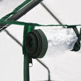 Greenhouse with 8 Shelves 143x143x195 cm - Rear View