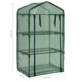 3-Tier Mini Greenhouse 69x49x125 cm - Low Angle