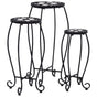 Mosaic Tables 3 pcs Black and White Ceramic