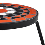 Mosaic Tables 3 pcs Terracotta and White Ceramic - Rear View