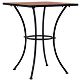 Mosaic Bistro Table Terracotta 60 cm Ceramic - Front View