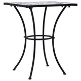 Mosaic Bistro Table Blue and White 60 cm Ceramic - Front View