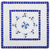 Mosaic Bistro Table Blue and White 60 cm Ceramic - Rear View