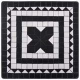Mosaic Bistro Table Black and White 60 cm Ceramic