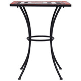 Mosaic Bistro Table Terracotta and White 60 cm Ceramic