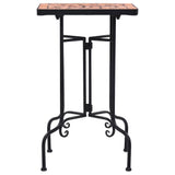 Mosaic Side Table Terracotta Ceramic - Front View