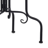 Mosaic Side Table Black and White Ceramic - Rear View