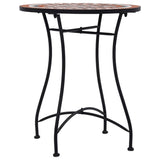 Mosaic Bistro Table Brown 60cm Ceramic - Front View
