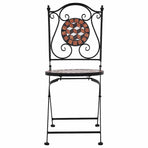 Mosaic Folding Chairs 2 pcs Brown Ceramic