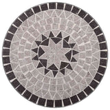 Mosaic Bistro Table Grey 61cm Ceramic - Top-Down View